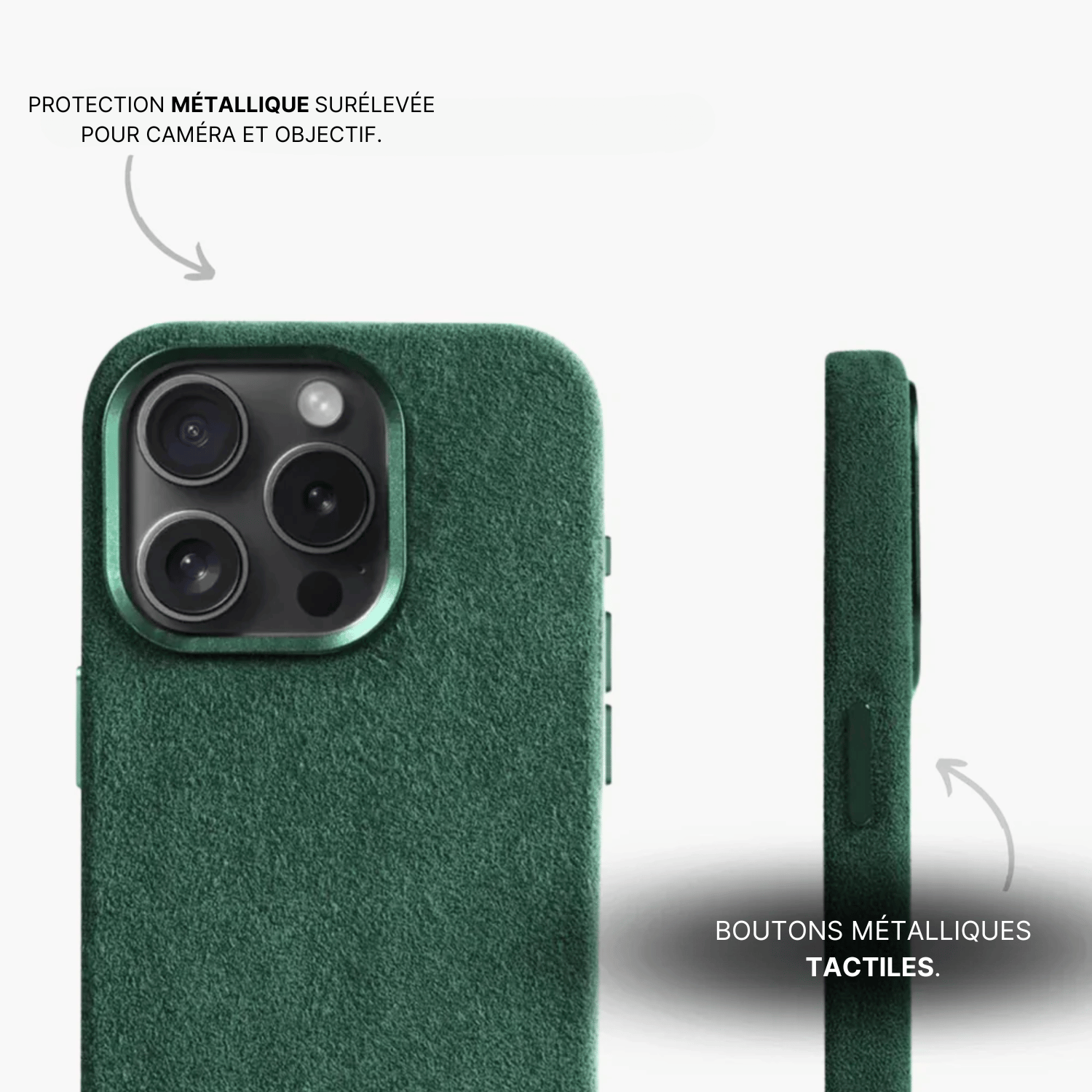 Coque en Alcantara - Édition Vert Profond