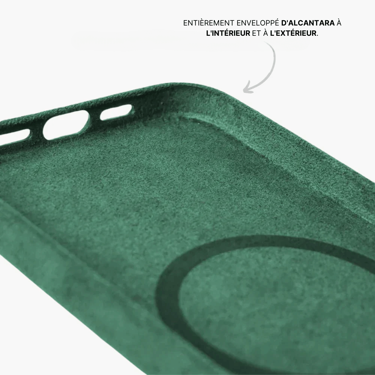 Coque en Alcantara - Édition Vert Profond